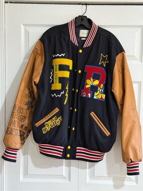 Women Black & Tan Varsity Jacket